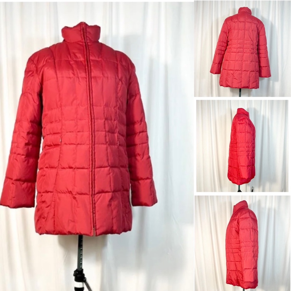 Portrait Sz 9/10 Red Down feathers Filled Jacket